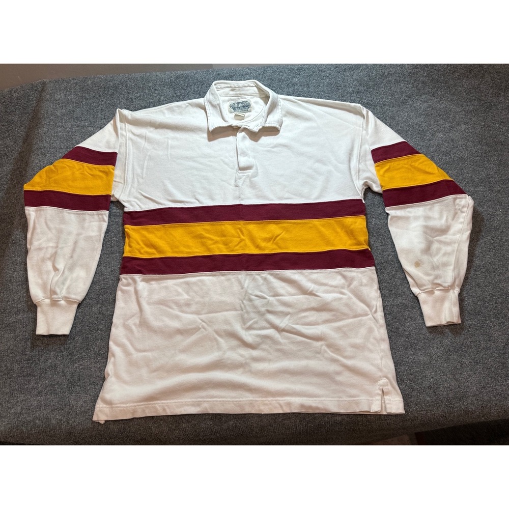 Vintage Bridges Great Outdoors Striped Color Block Sweatshirt Mens L 100% Cotton